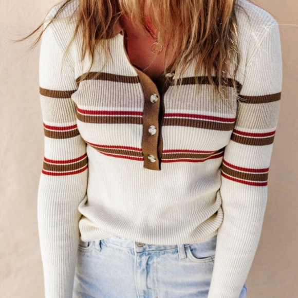 💜 New Ribbed Henley - Picture 2 of 11